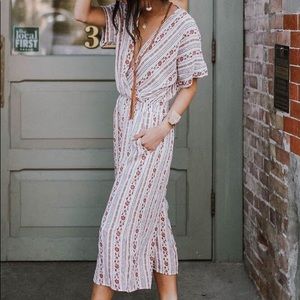 Rust Jumpsuit wide leg